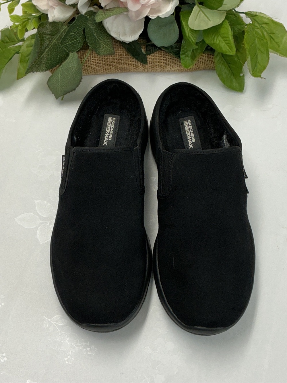 Skechers Black Slip-On Casual Loafers for women